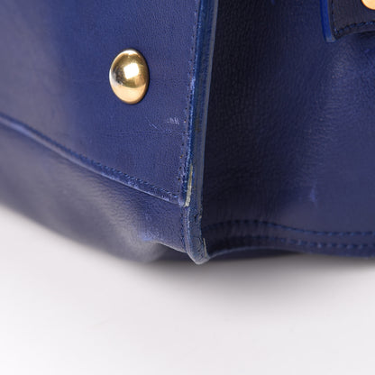 Saint Laurent Calfskin Small Classic Y Cabas Royal Blue 10 of 31