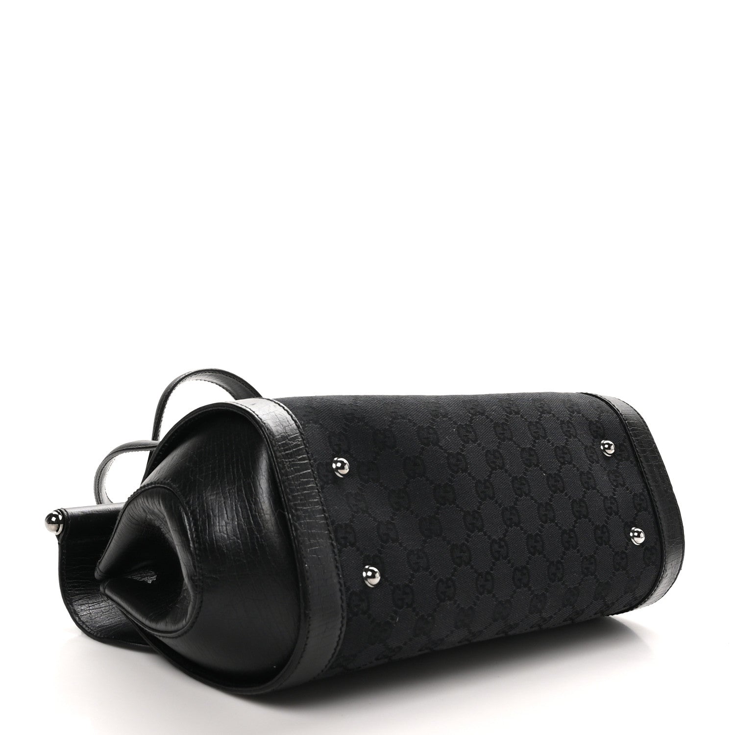 Gucci Monogram Bamboo Bullet Bag Black 4 of 11