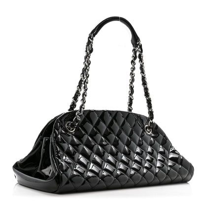 Chanel Patent Quilted Medium Just Mademoiselle Black 3 of 16
