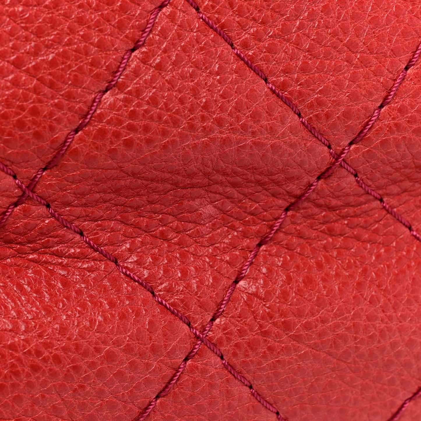 Glazed Calfskin Large On The Road Tote Red