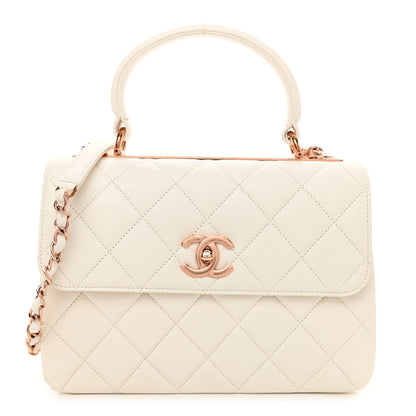 Chanel Lambskin Quilted Small Trendy CC Dual Handle Flap Bag White 1 of 10
