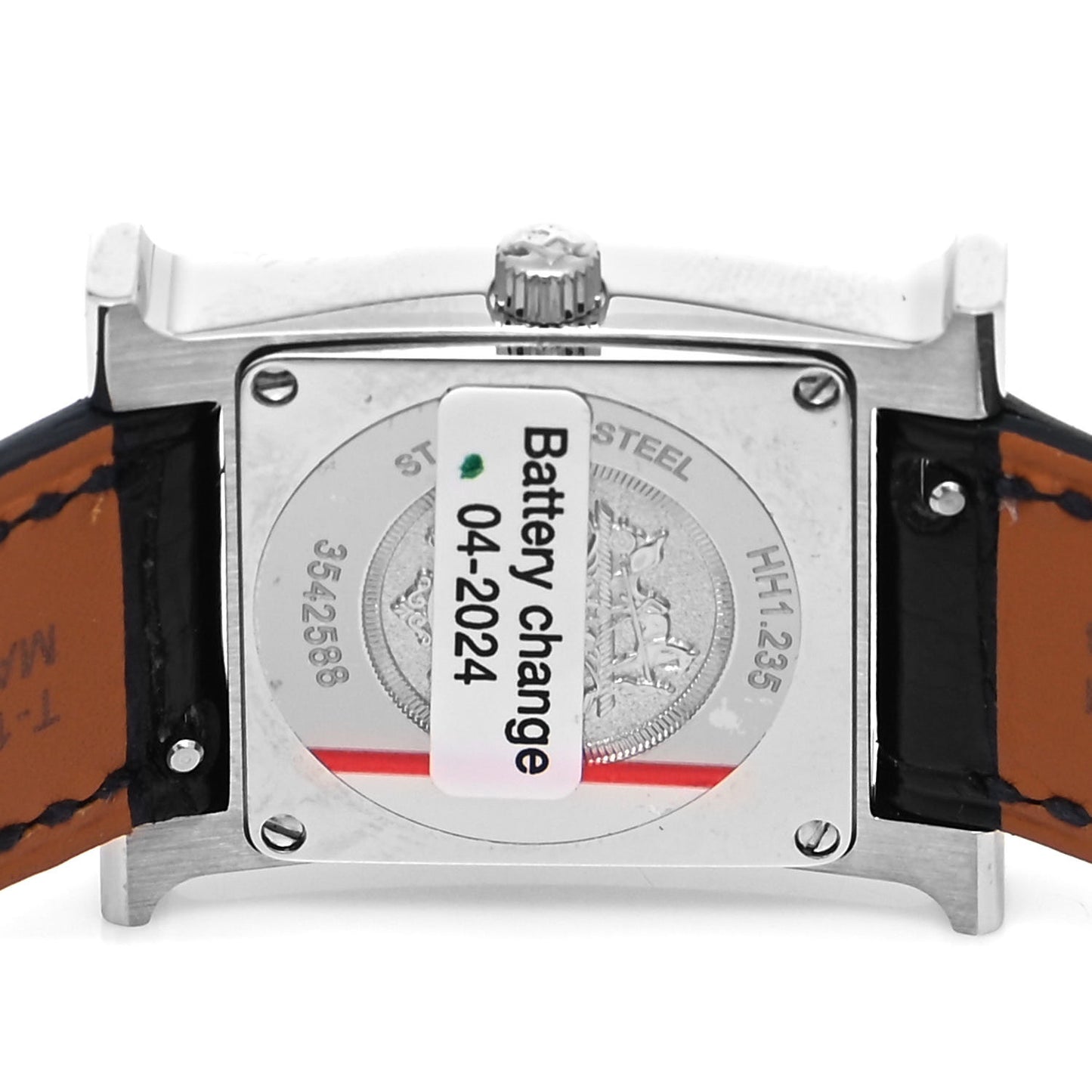 Stainless Steel Alligator Diamond Bezel Mother of Pearl 21mm Heure H Hour Quartz Watch Noir