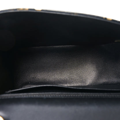 Chanel Calfskin Crocodile Embossed Graffiti 2.55 Mini Cocodile Reissue Flap Black Gold 5 of 11