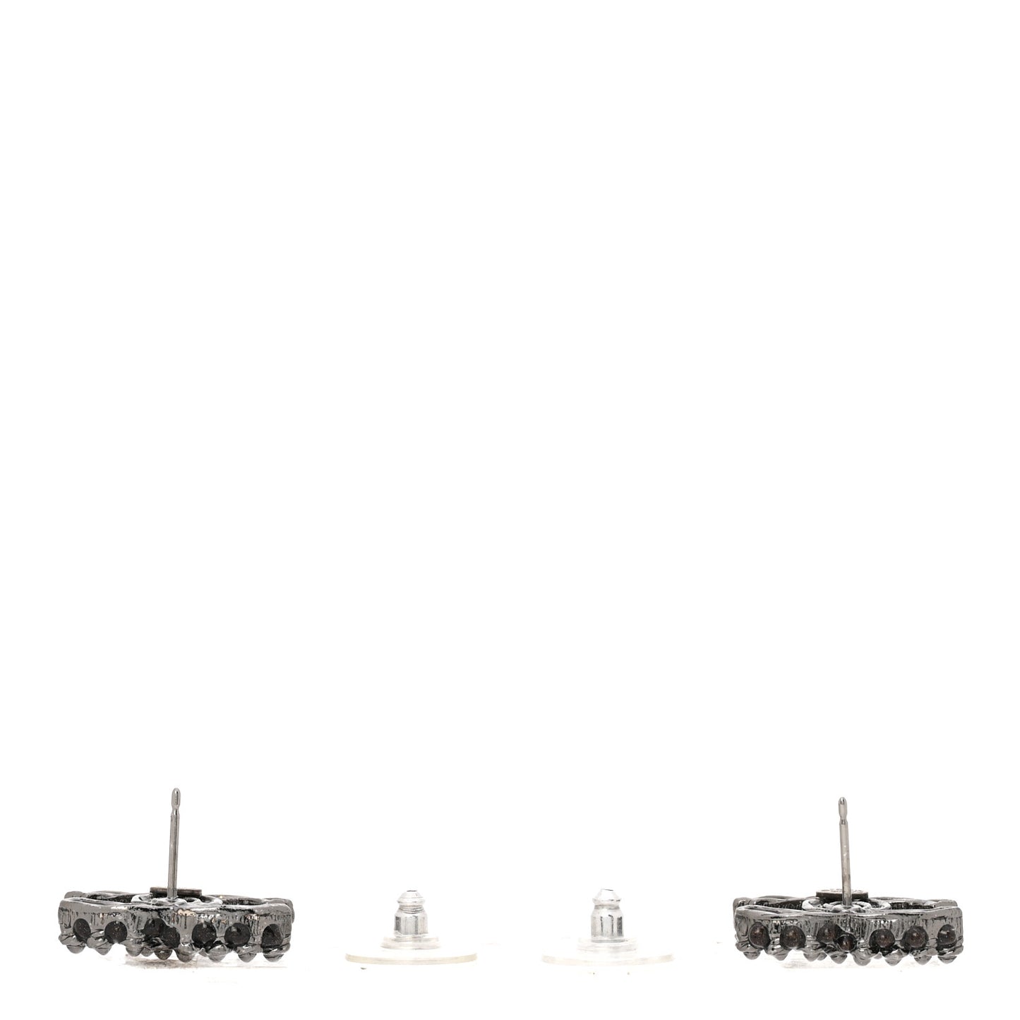 Pearl Bead CC Earrings Black