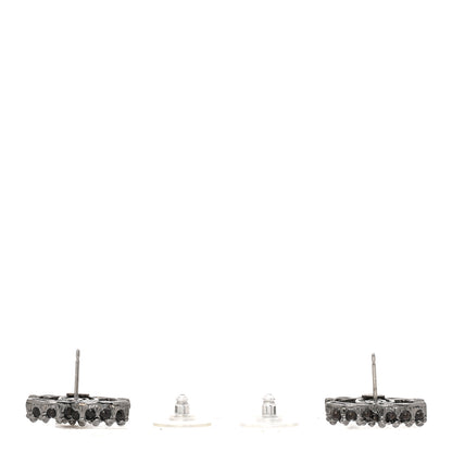 Chanel Pearl Bead CC Earrings Black 3 of 5