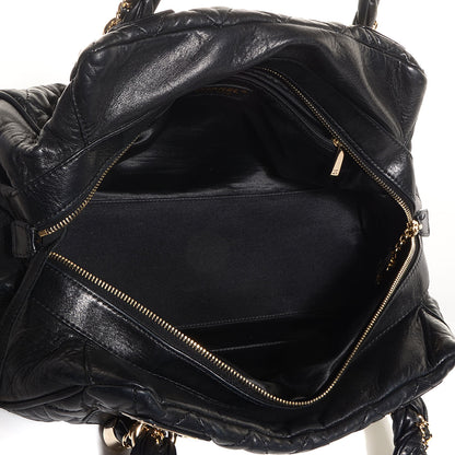 Chanel Distressed Lambskin Lady Braid Bowler Black 5 of 7