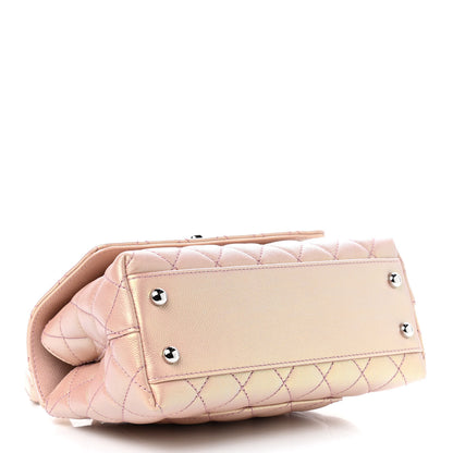 Chanel Iridescent Caviar Quilted Mini Coco Handle Flap Pink 4 of 9