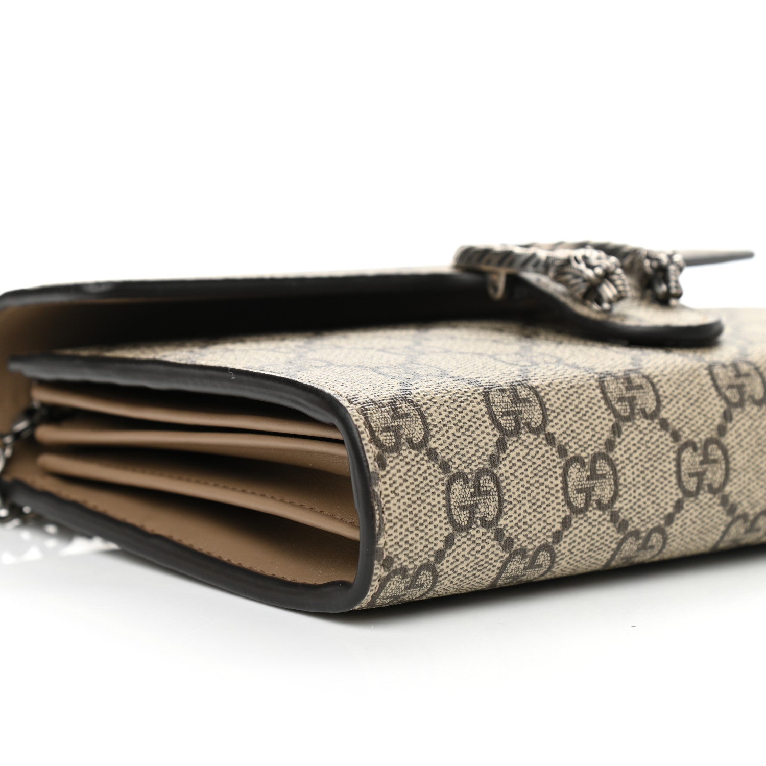Gucci GG Supreme Monogram Mini Dionysus Chain Wallet Beige Black 9 of 12
