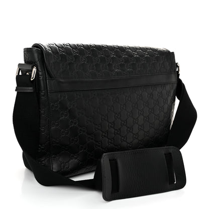 Gucci Rubber Guccissima Medium Messenger Bag Black 3 of 10