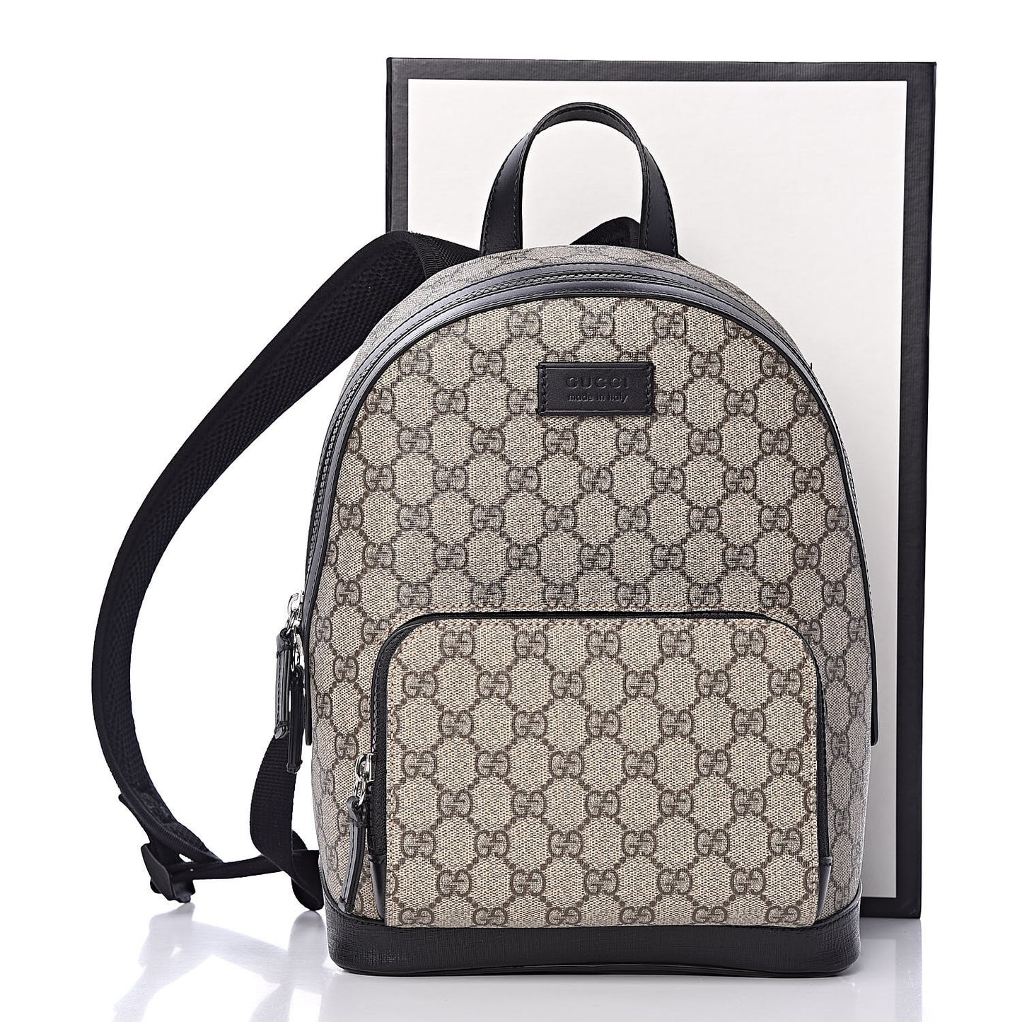 GG Supreme Monogram Small Eden Day Backpack Black