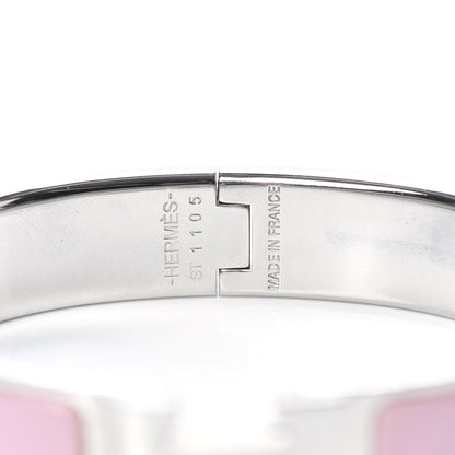 Hermes Enamel Narrow Clic Clac H Bracelet PM Rose Sakura 5 of 6