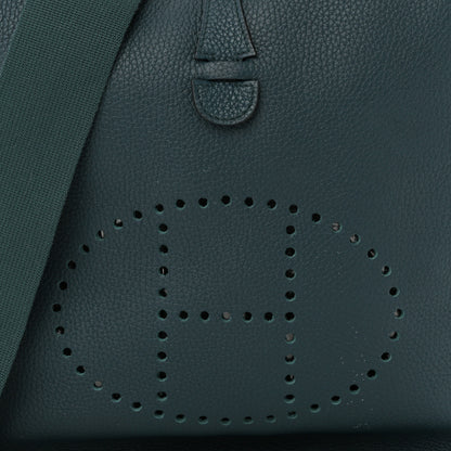 Hermes Taurillon Clemence Evelyne III PM Vert Cypress 8 of 11