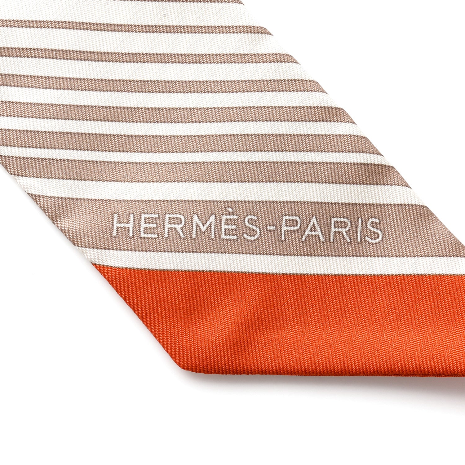 Hermes Silk Ex-Libris Twilly Creme Orange Beige 2 of 4