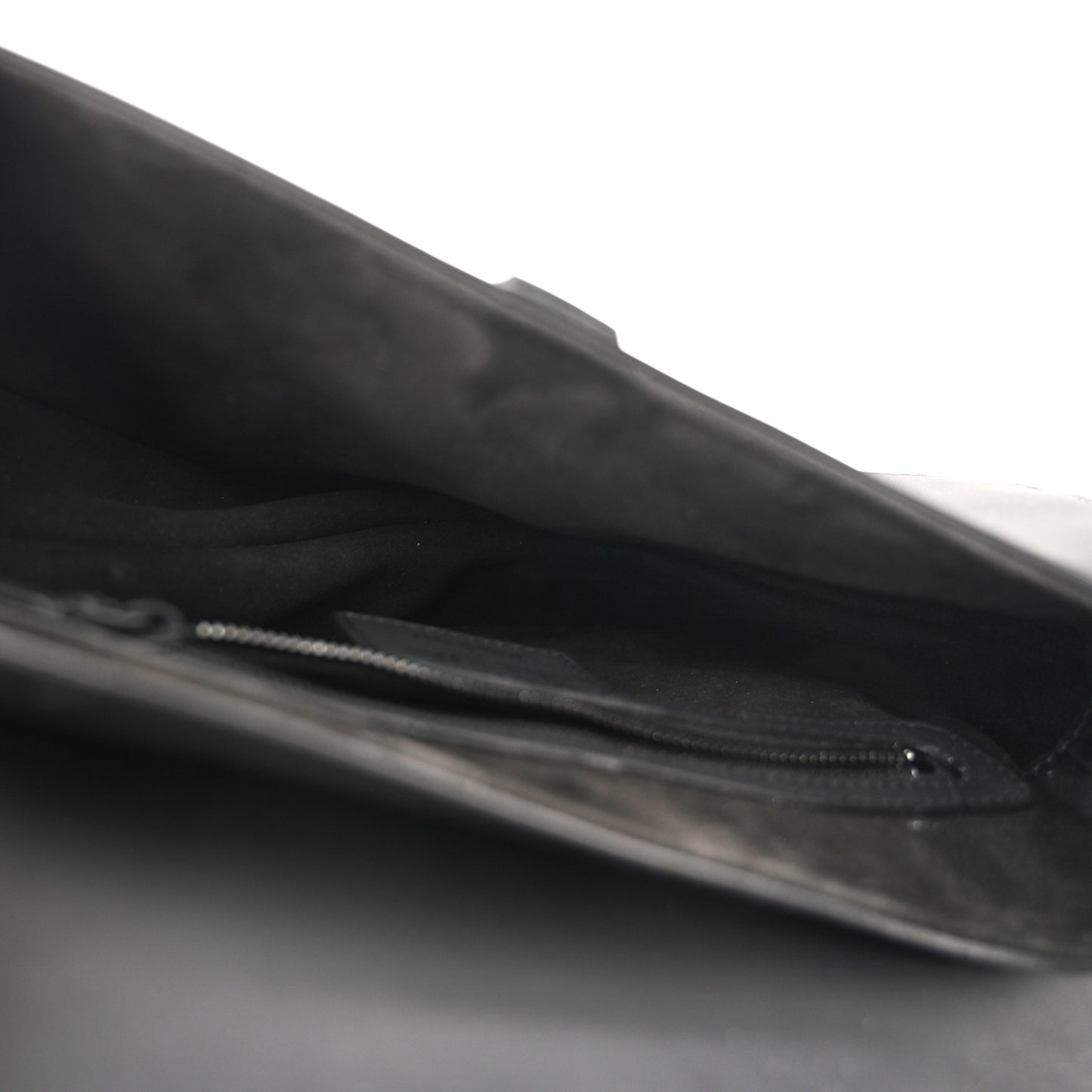 Ultra Matte Calfskin Saddle Bag With Strap Black