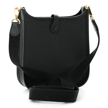 Hermes Taurillon Clemence Evelyne TPM Black 2 of 11