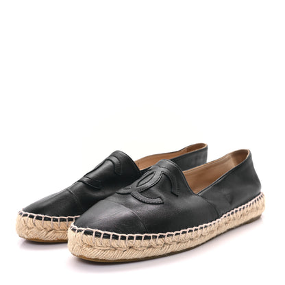 Chanel Lambskin CC Espadrilles 39 Black 4 of 10