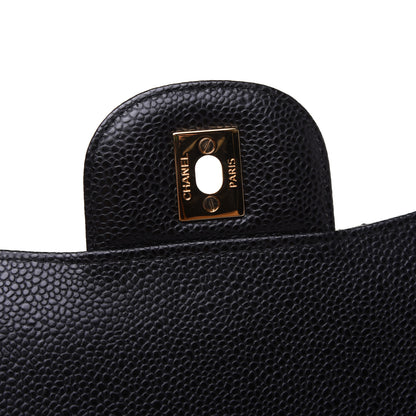 Chanel Caviar Quilted Jumbo Double Flap Black 11 of 12