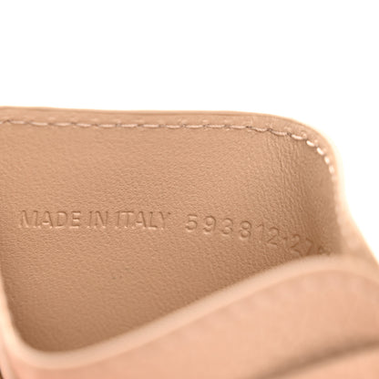 Balenciaga Grained Calfskin Logo Cash Rounded Card Holder Beige 7 of 8