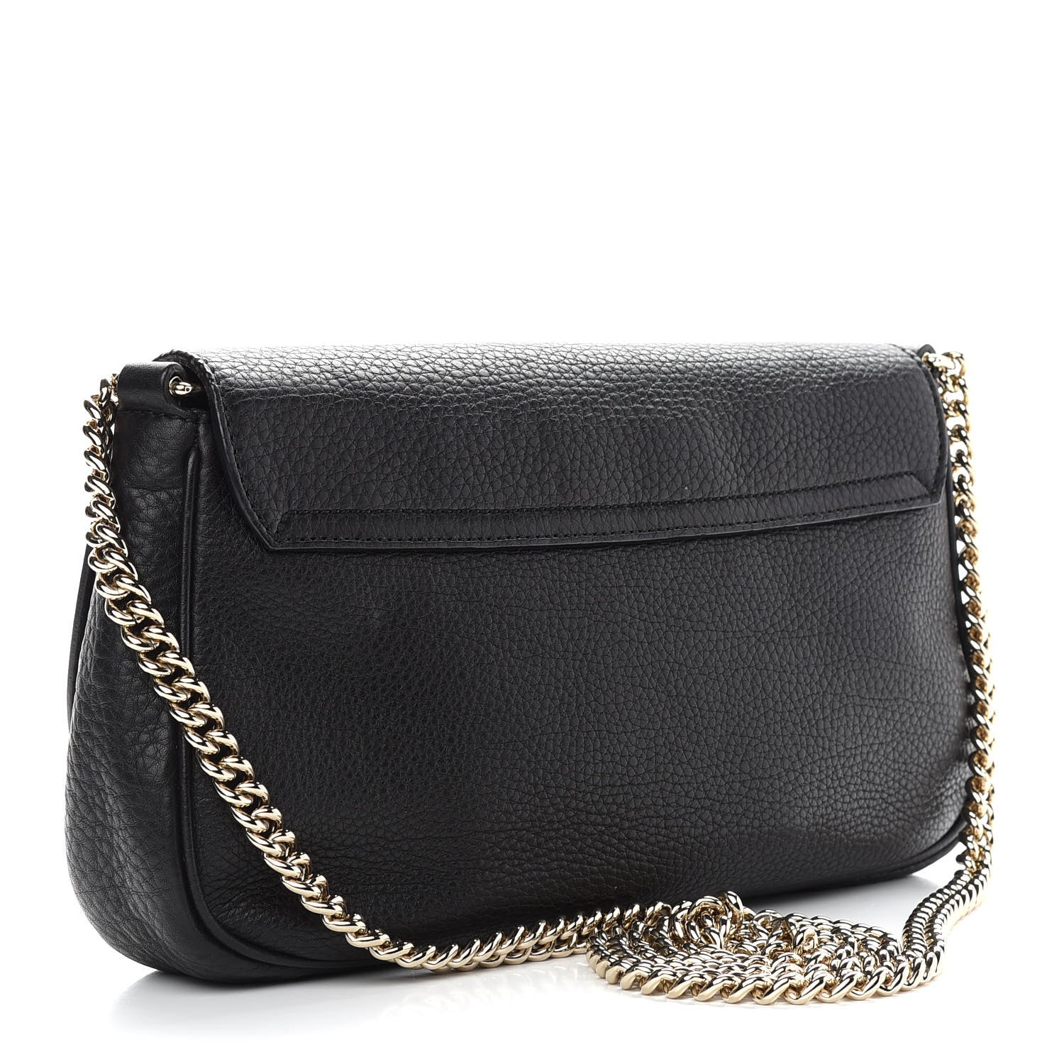 Gucci Pebbled Calfskin Medium Soho Flap Crossbody Black 3 of 9