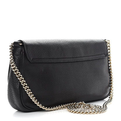 Gucci Pebbled Calfskin Medium Soho Flap Crossbody Black 3 of 9