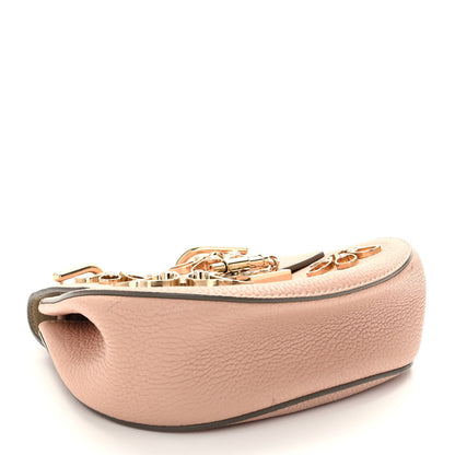 Chloe Grained Lambskin Flower Crystal Embellished Mini Drew Shoulder Bag Cement Pink 4 of 9