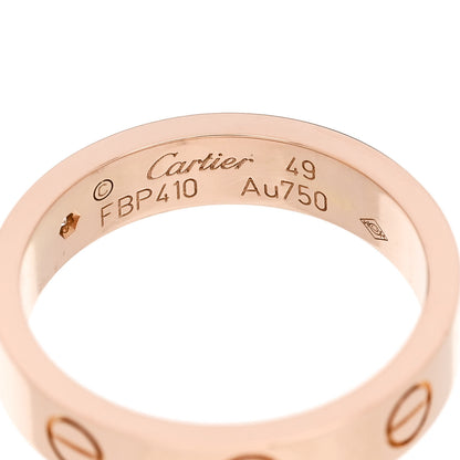 Cartier 18K Pink Gold Diamond 4mm LOVE Wedding Band Ring 49 4.75 4 of 4