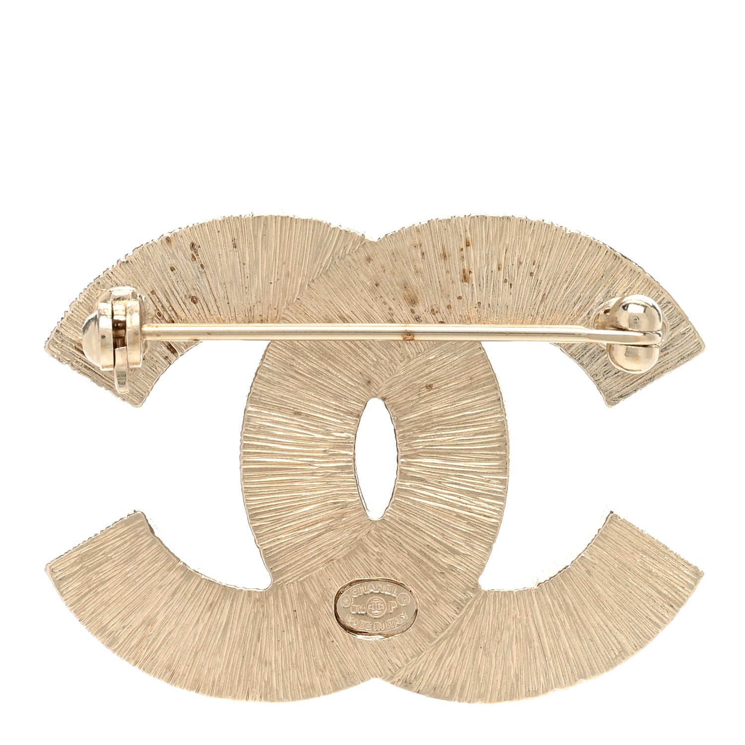 Chanel Pearl Enamel CC Brooch Black Gold 3 of 5
