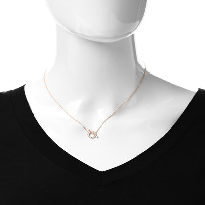 Hermes 18K Rose Gold Diamond Finesse Pendant Necklace 2 of 5