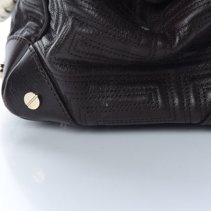 Versace Lambskin Couture Snap Out Of It Bag Brown Gold 16 of 18