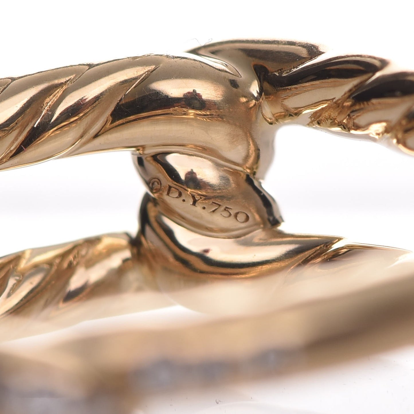 18K Yellow Gold Diamond 6.5mm Continuance Band Ring 52 6