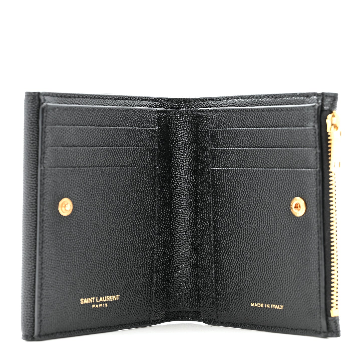 Grain De Poudre Monogram Bi-Fold Wallet Black