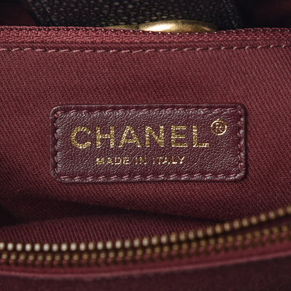 Chanel Glazed Calfskin Stingray Bindi CC Tote Black 6 of 13