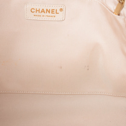 Chanel Grained Calfskin Stitched Large Supple Rock Shopping Tote Beige 9 of 12