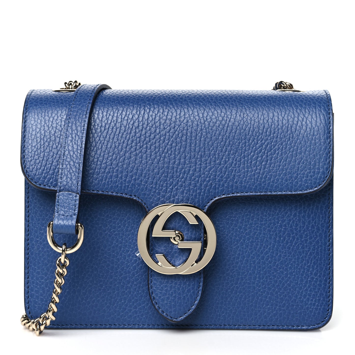 Dollar Calfskin Small Interlocking G Shoulder Bag Caspian