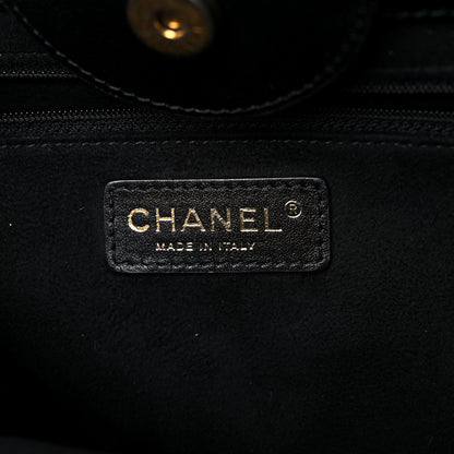 Chanel Caviar Small Studded Deauville Tote Black 6 of 10