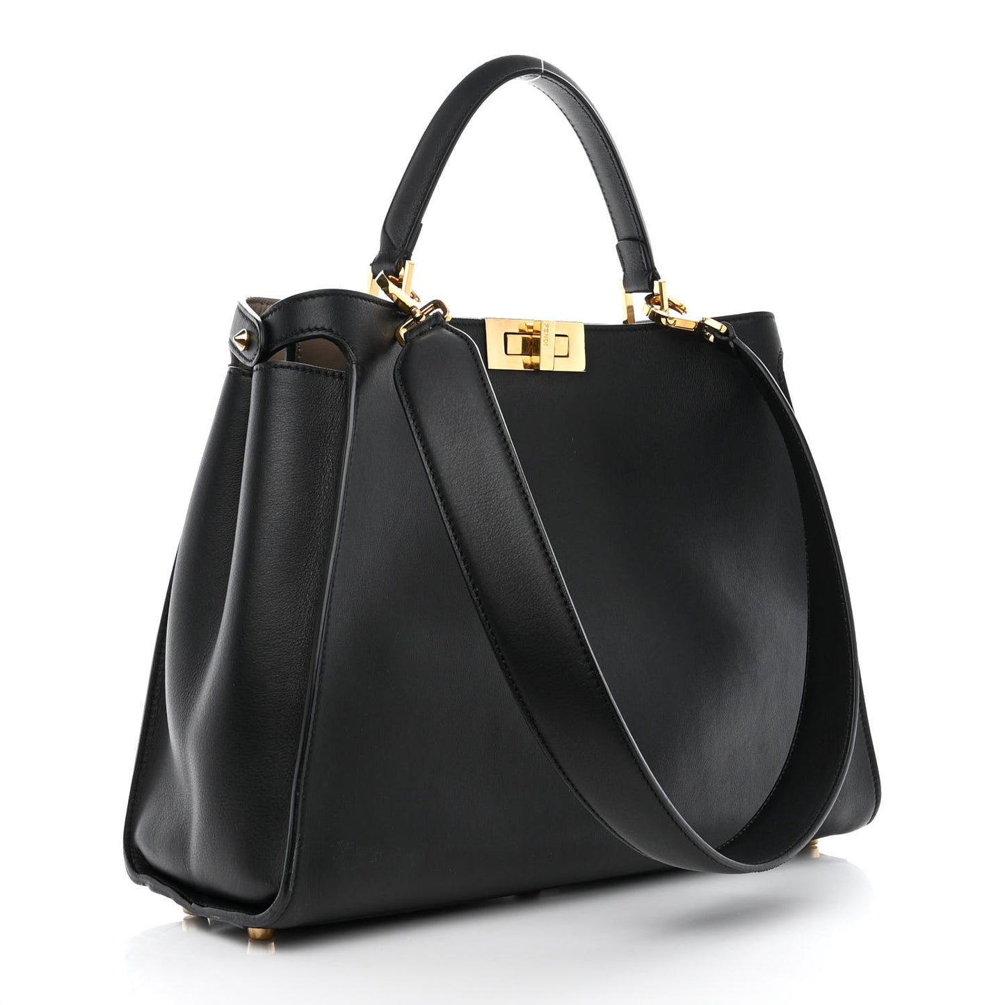 Vitello Tahiti Burro Large Peekaboo Iconic Essentially Satchel Black Corda