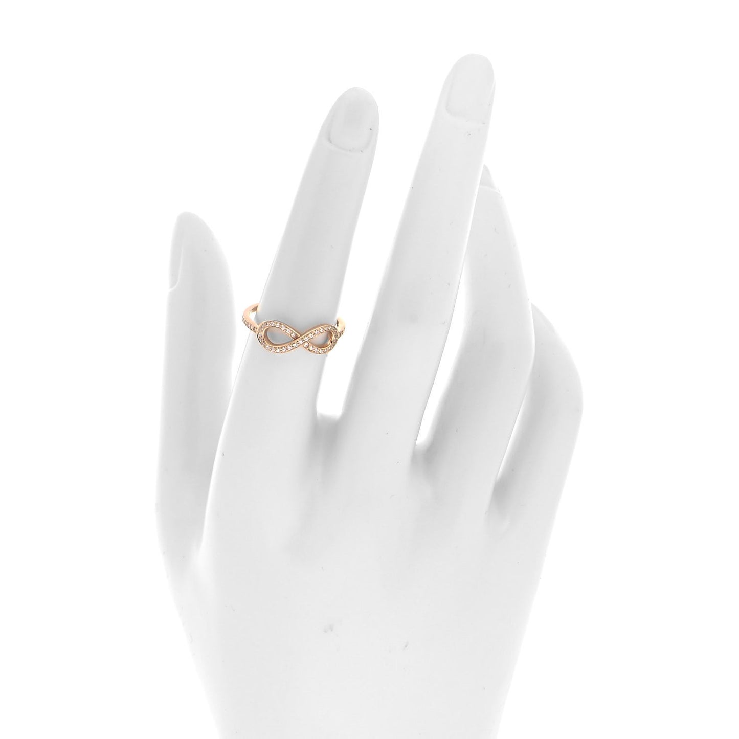 18K Rose Gold Diamond Infinity Ring 53 6.25