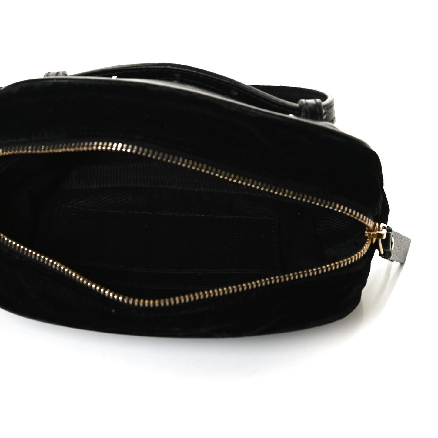 Velour Matelasse Monogram Lou Belt Bag Black