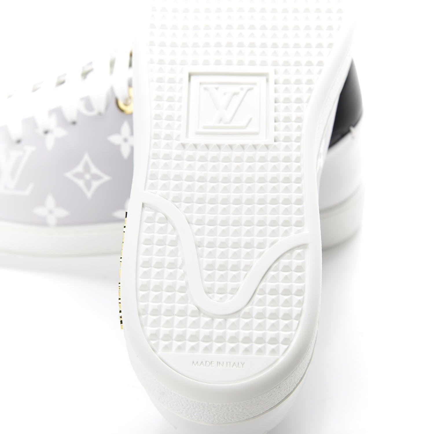 Louis Vuitton Calfskin Monogram Frontrow Sneakers 38 White Black 7 of 10