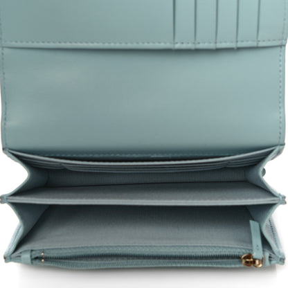 Chanel Lambskin Enamel Quilted Pending CC Clutch With Chain Light Blue 4 of 11