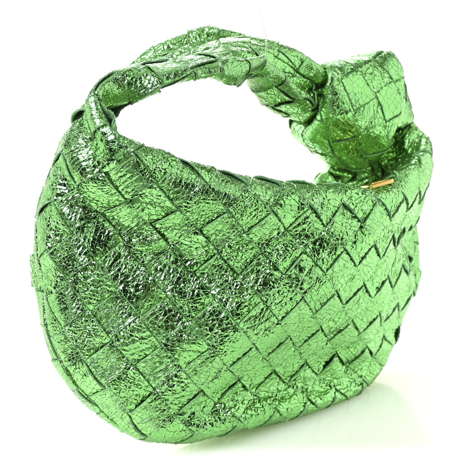 Bottega Veneta Metallic Nappa Intrecciato Mini Jodie Parakeet 3 of 10