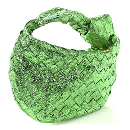 Bottega Veneta Metallic Nappa Intrecciato Mini Jodie Parakeet 3 of 10