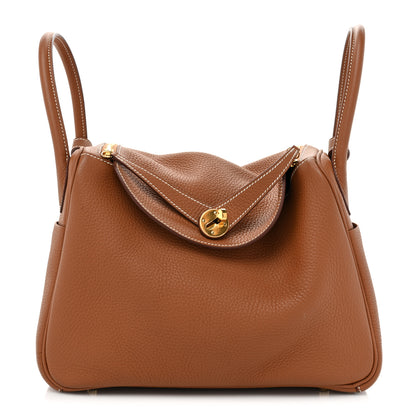 Hermes Taurillon Clemence Lindy 30 Gold 1 of 16