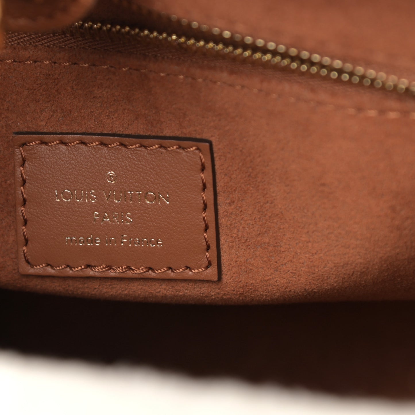 Grained Calfskin Shearling On My Side PM Caramel