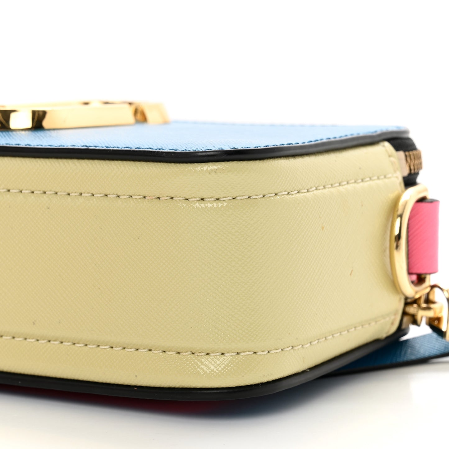Saffiano Small Snapshot Camera Bag Blue Multicolor