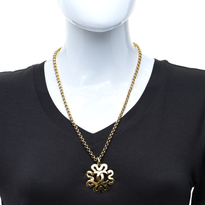 Chanel CC Flower Necklace Gold 2 of 6