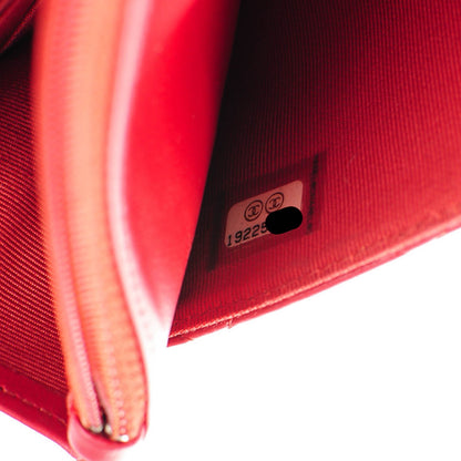 Chanel Lambskin Quilted Wallet On Chain WOC Red 7 of 8