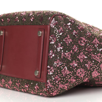Louis Vuitton Sequin Monogram Sunshine Express Speedy Burgundy 10 of 11