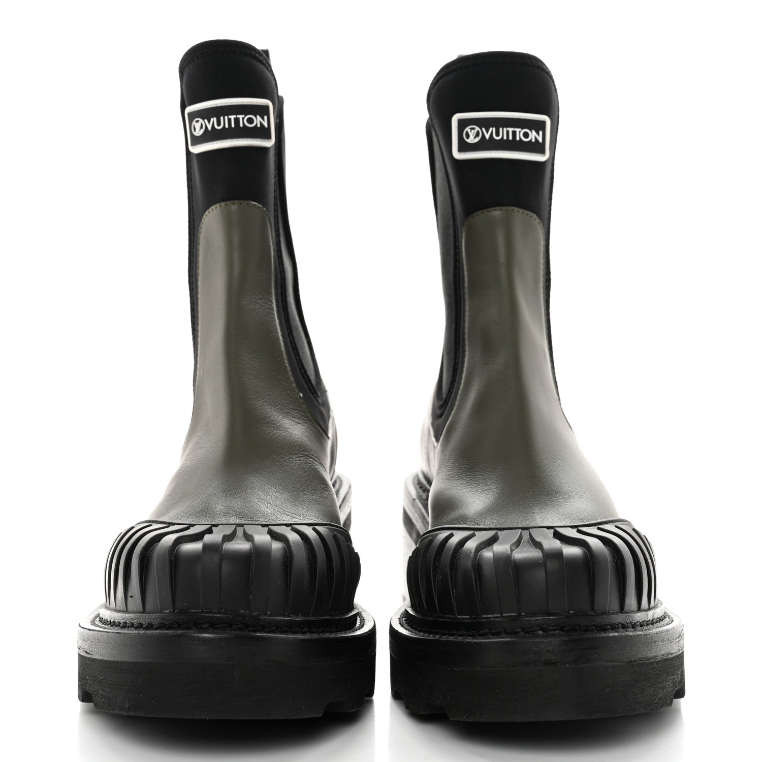 Louis Vuitton Calfskin Beaubourg Ankle Boots 39 Black Green 2 of 11