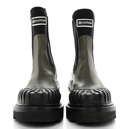 Louis Vuitton Calfskin Beaubourg Ankle Boots 39 Black Green 2 of 11